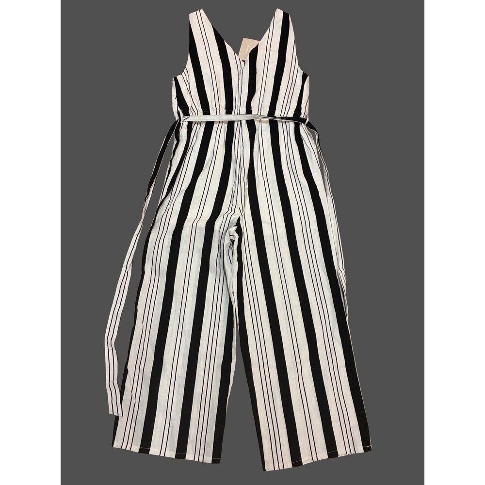 MPC Women’s Linen Striped Jumpsuit Size Medium NWT